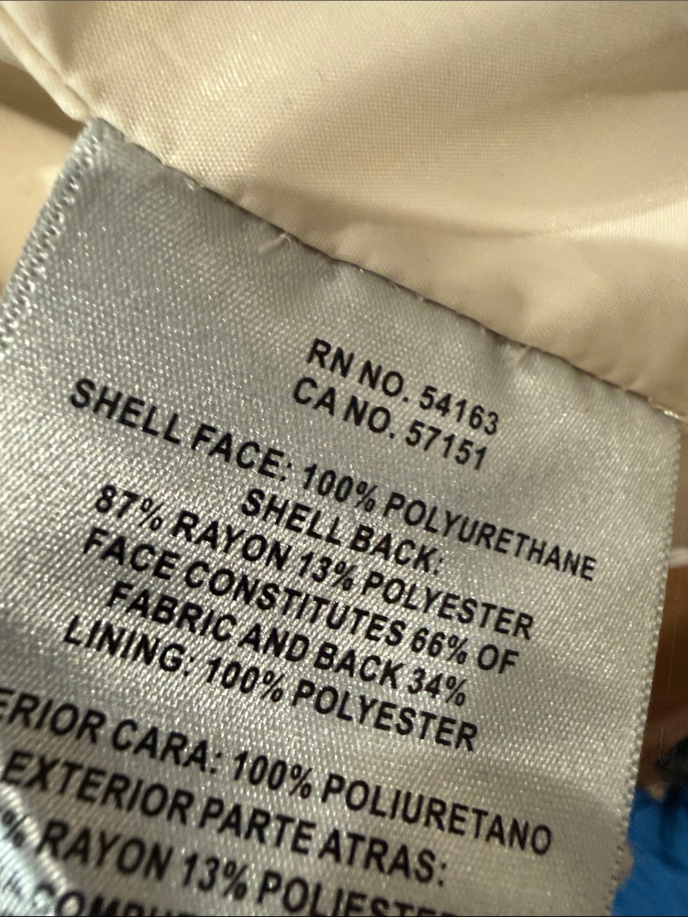 Levi's Cream Off-White Leather Moto Jacket - Picture 5 of 5